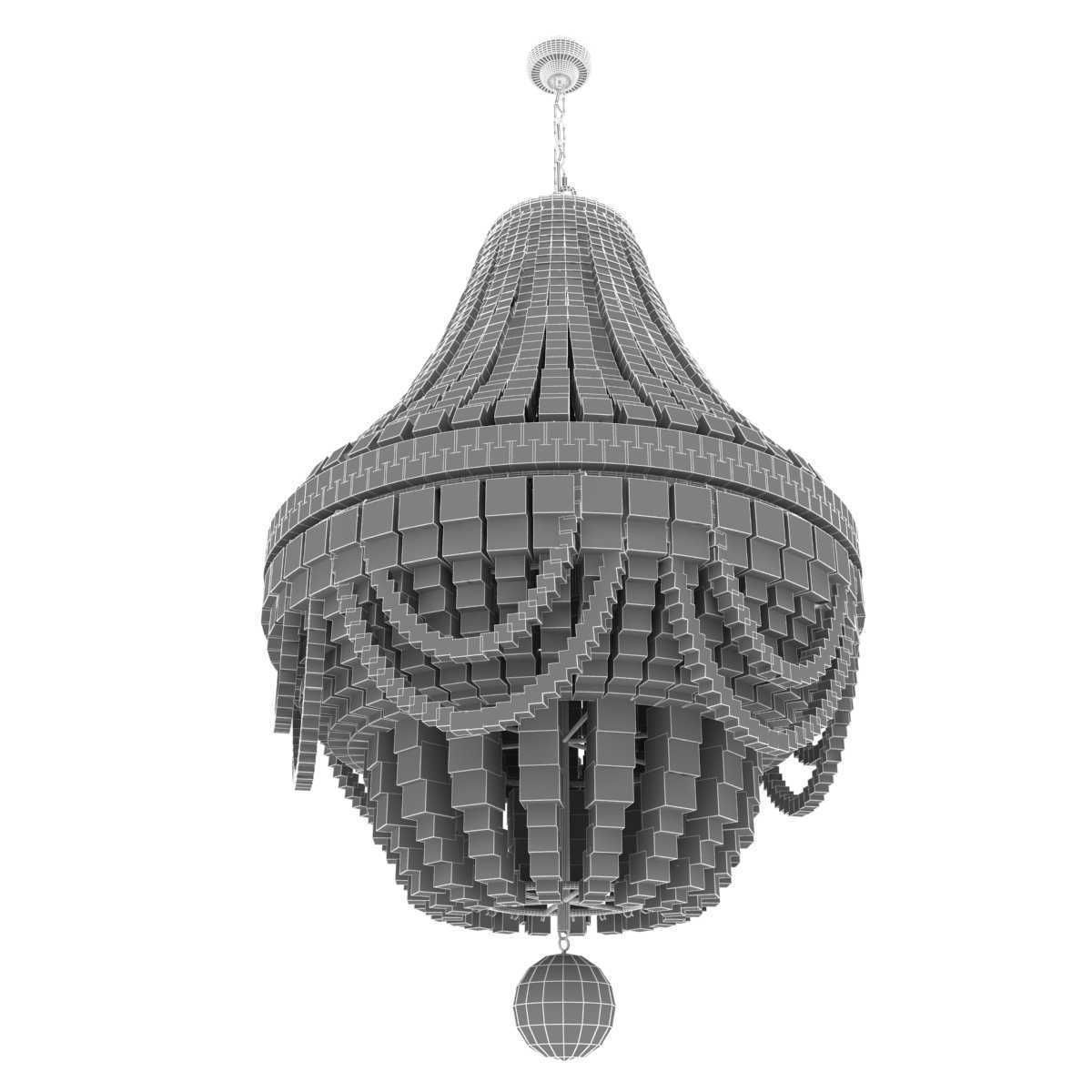 Regina Andrew Design Malibu Beaded 6-Light Chandelier 3D model_8