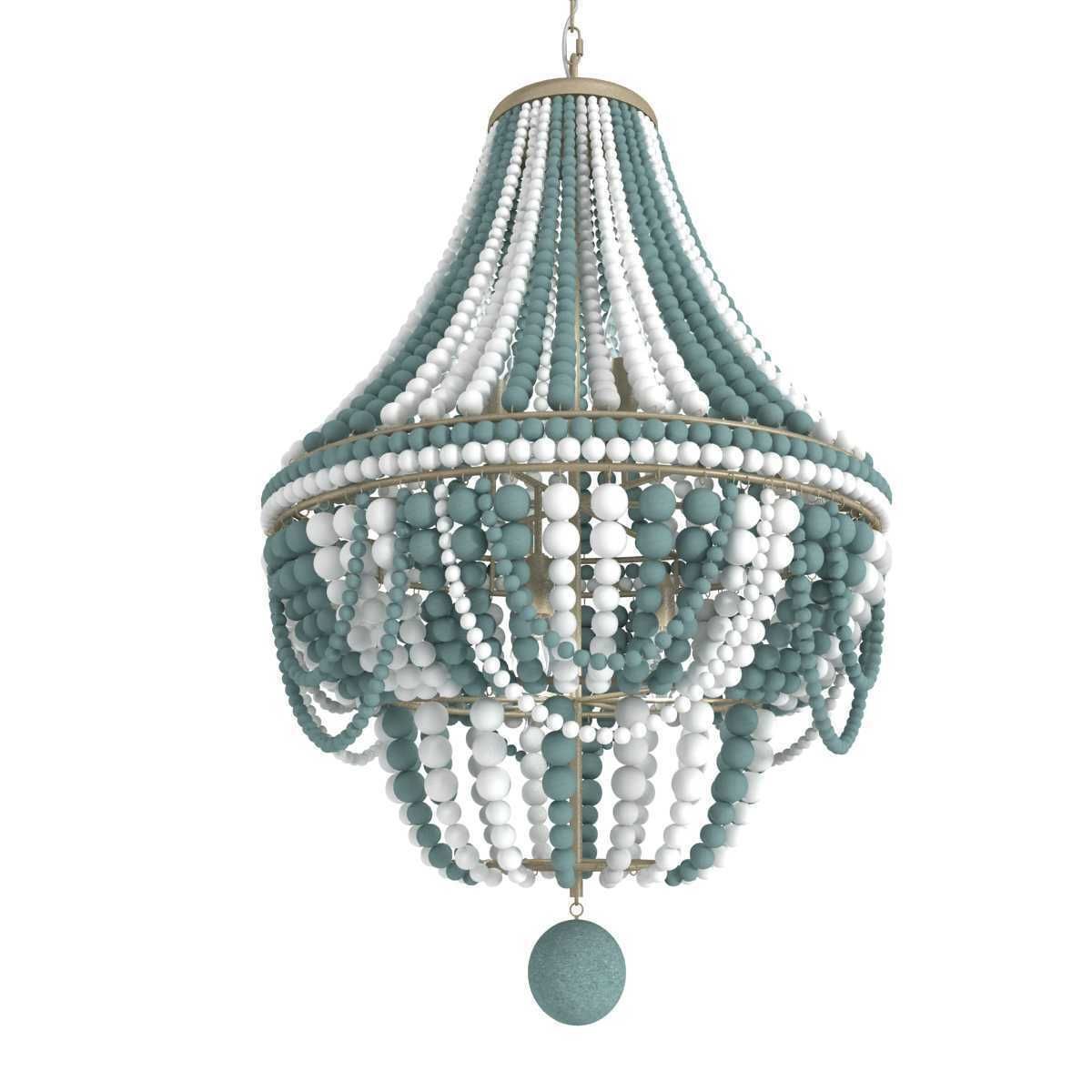 Regina Andrew Design Malibu Beaded 6-Light Chandelier 3D model_1