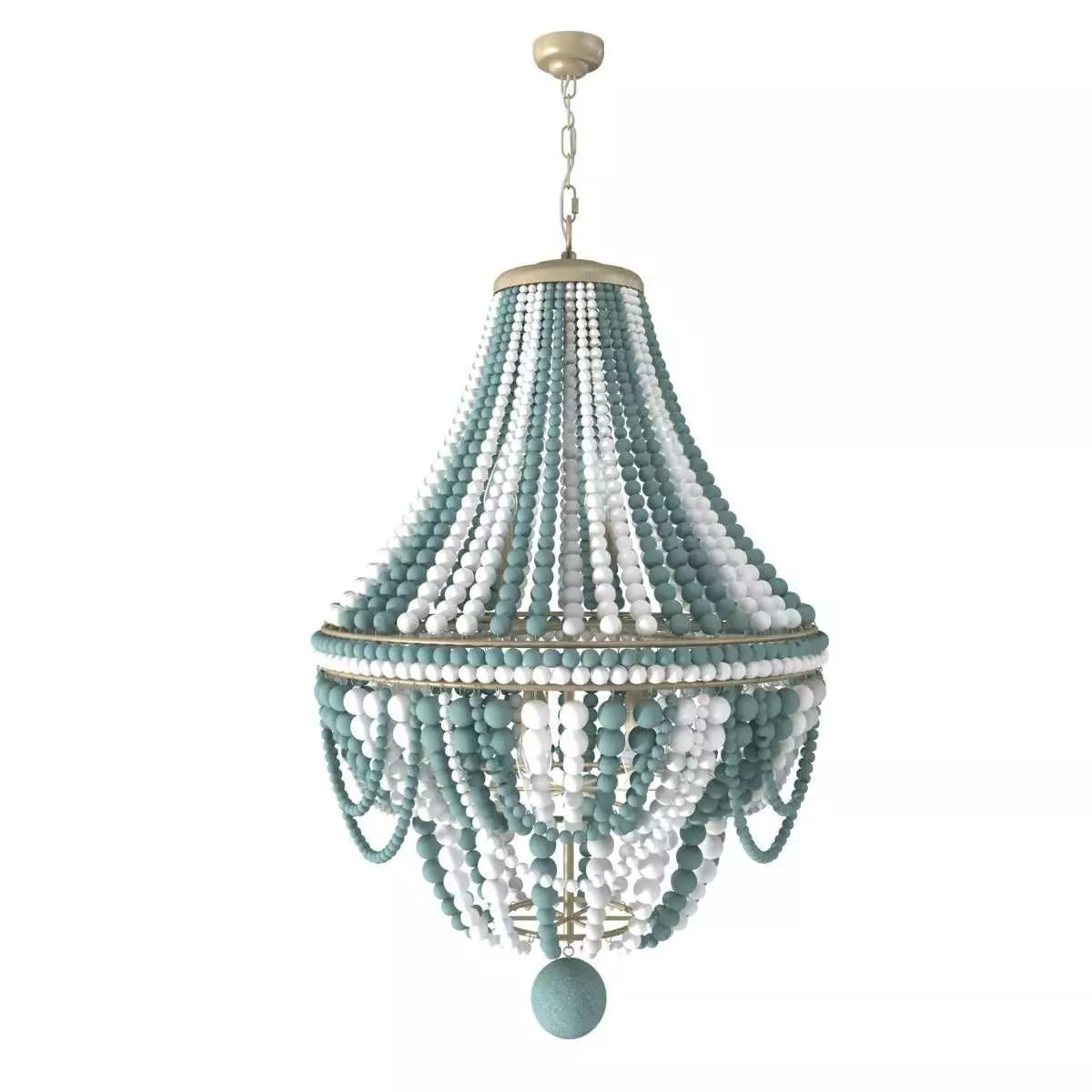 Regina Andrew Design Malibu Beaded 6-Light Chandelier 3D model_0
