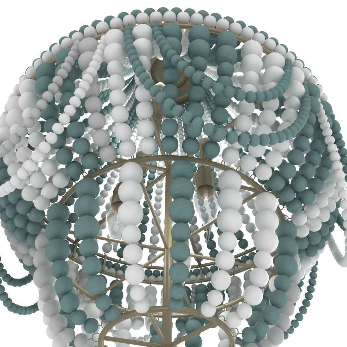 Regina Andrew Design Malibu Beaded 6-Light Chandelier 3D model_5