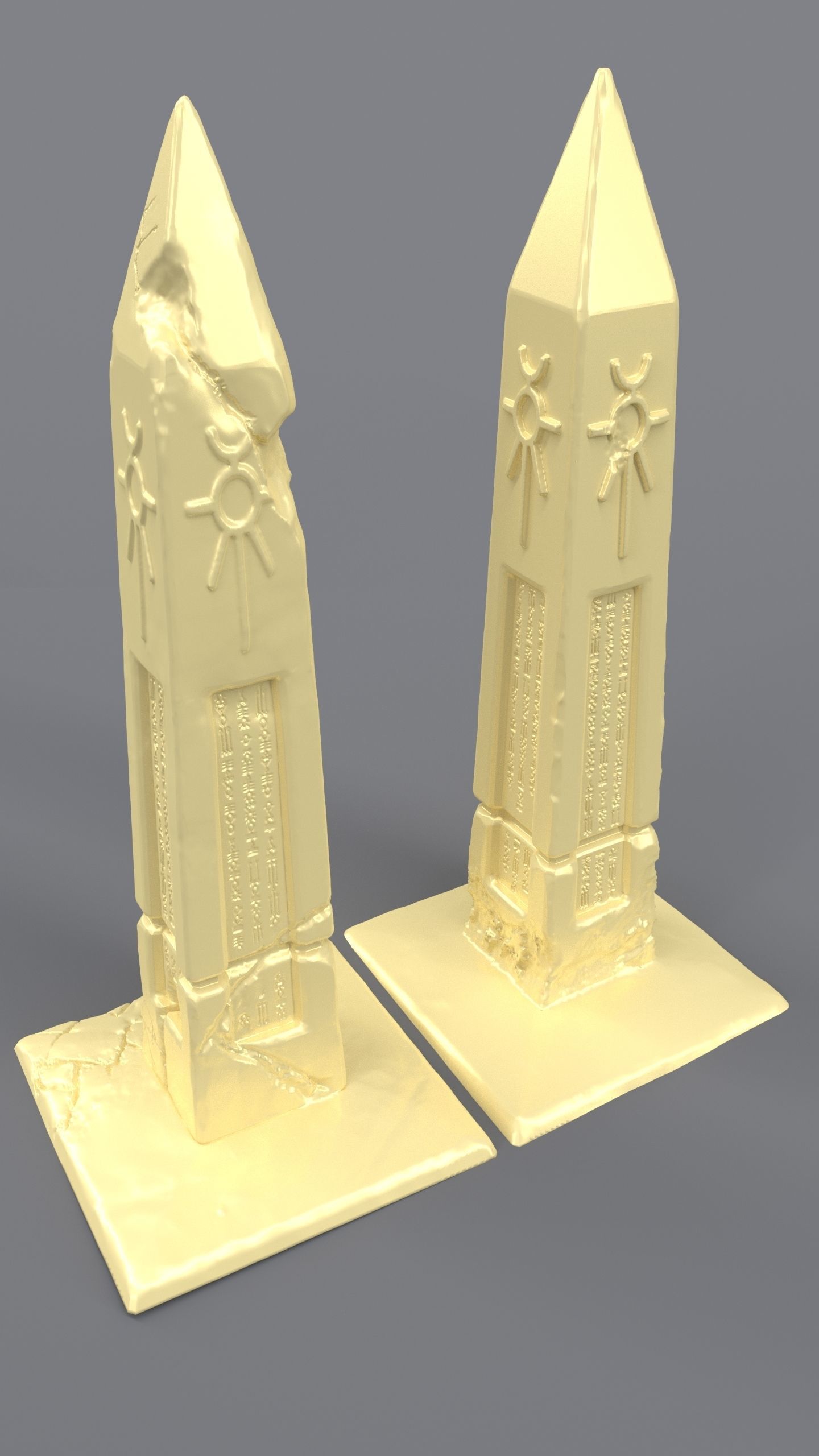 Necron obelisks Warhammer 40000 3D print model