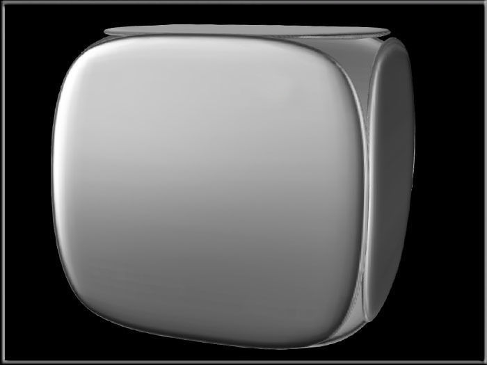 Round Cube Low-poly 3D model_4