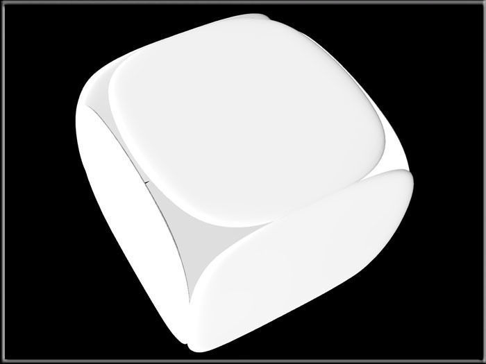 Round Cube Low-poly 3D model_1