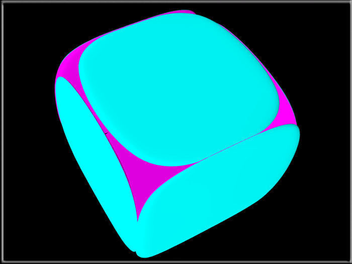 Round Cube Low-poly 3D model_2