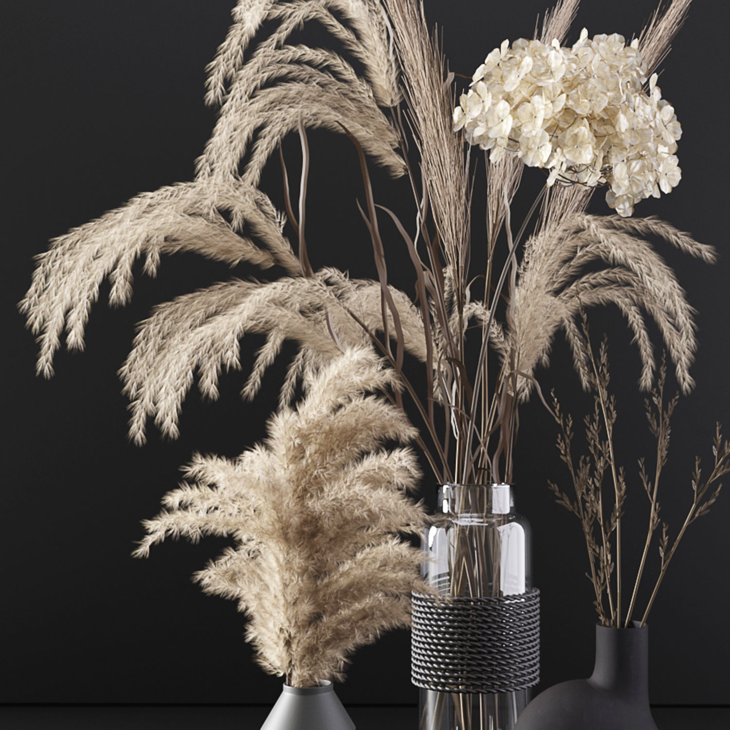 Set with dry plants 3D model_5