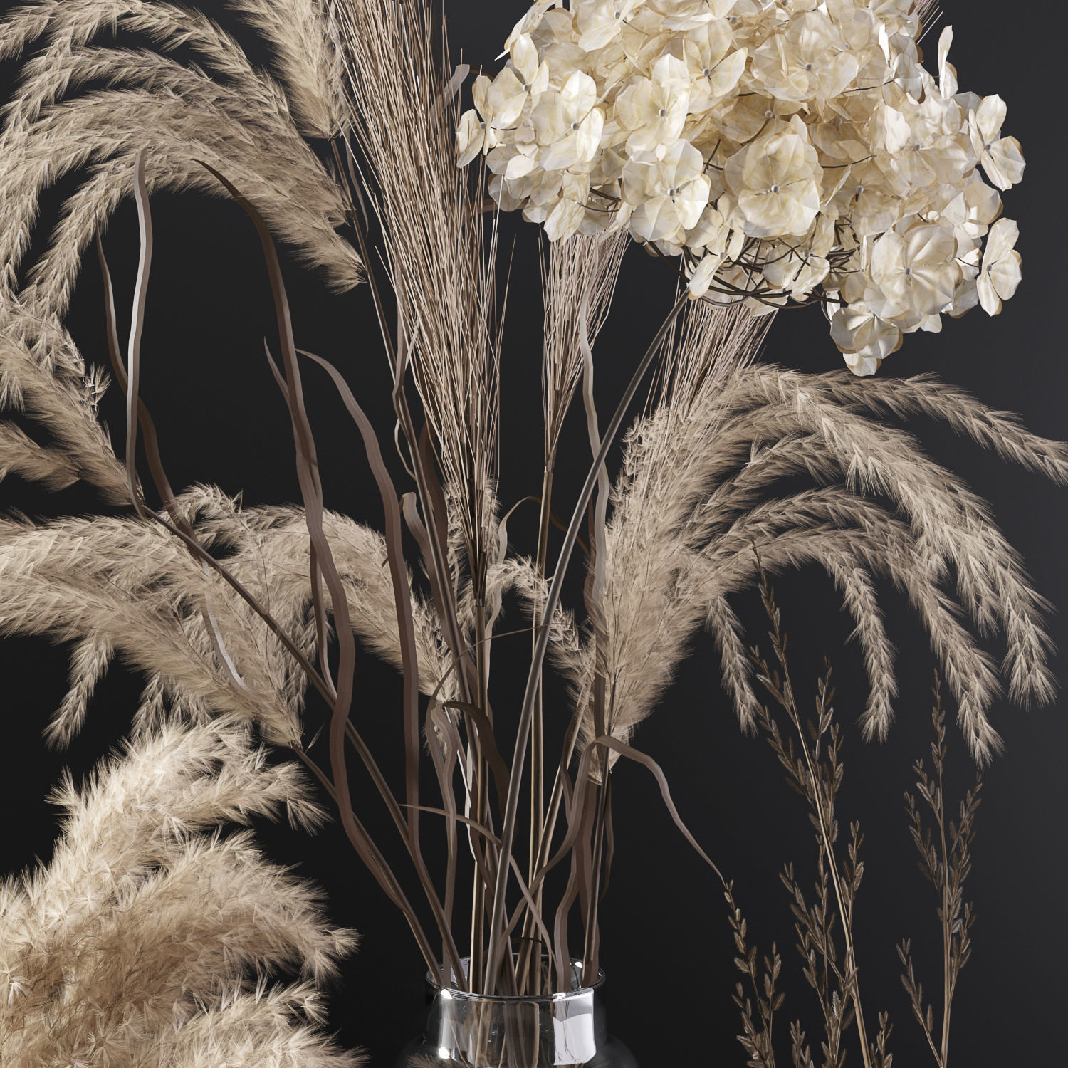 Set with dry plants 3D model_6