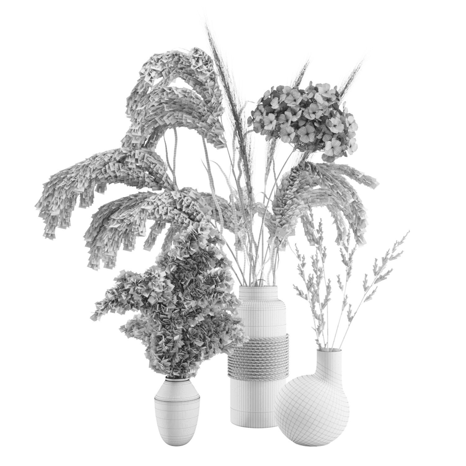 Set with dry plants 3D model_9