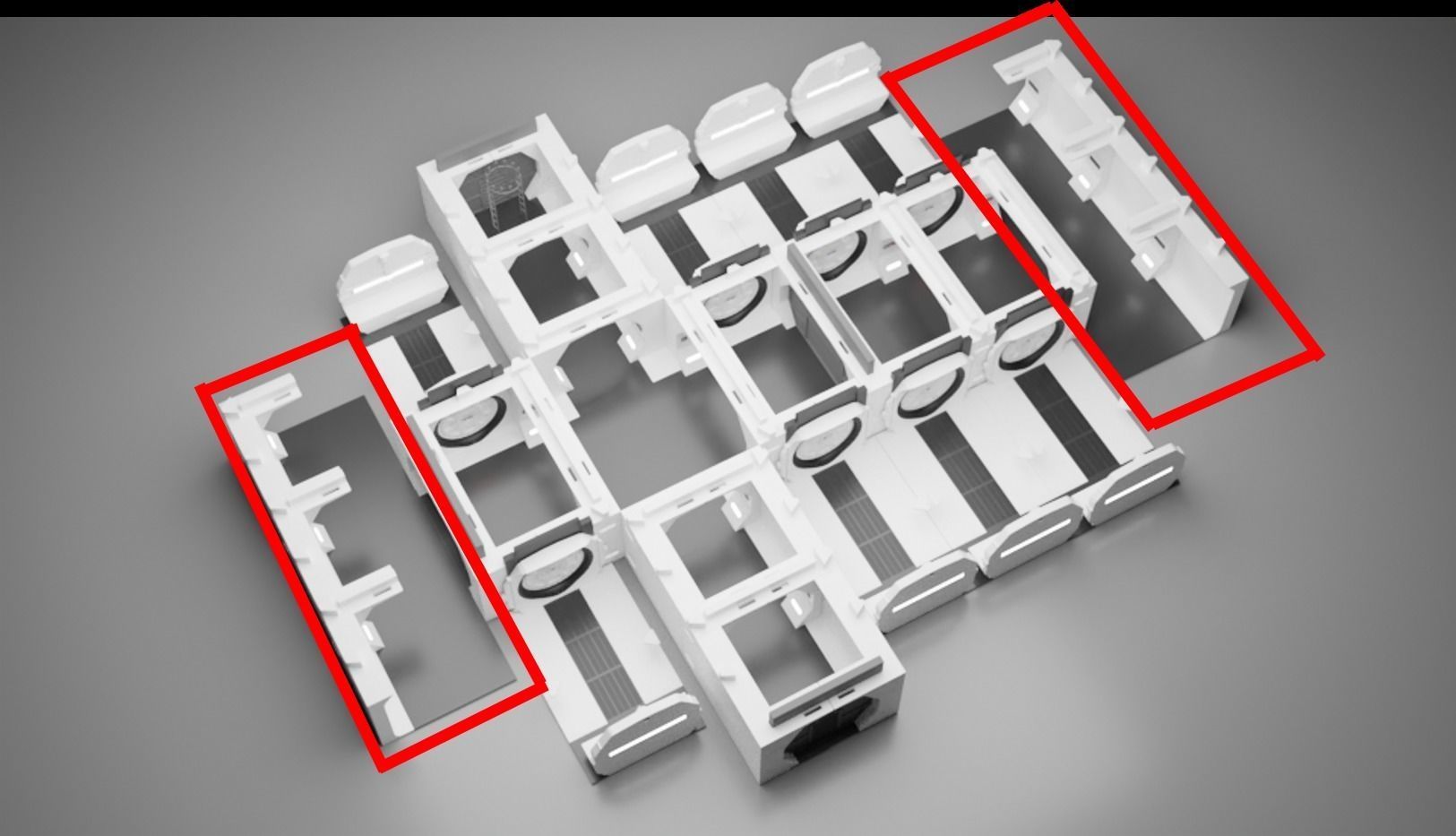 The Mandalorian - Rebel Prison Ship 1 - Side Hallway 1-12 scale Free 3D print model_27