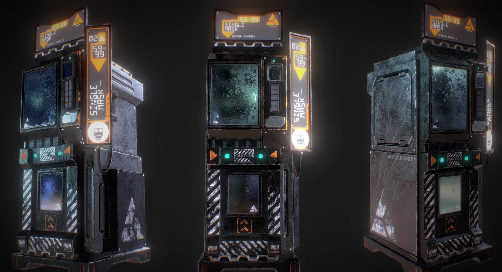 SciFi Vending Machine Low-poly 3D model_2