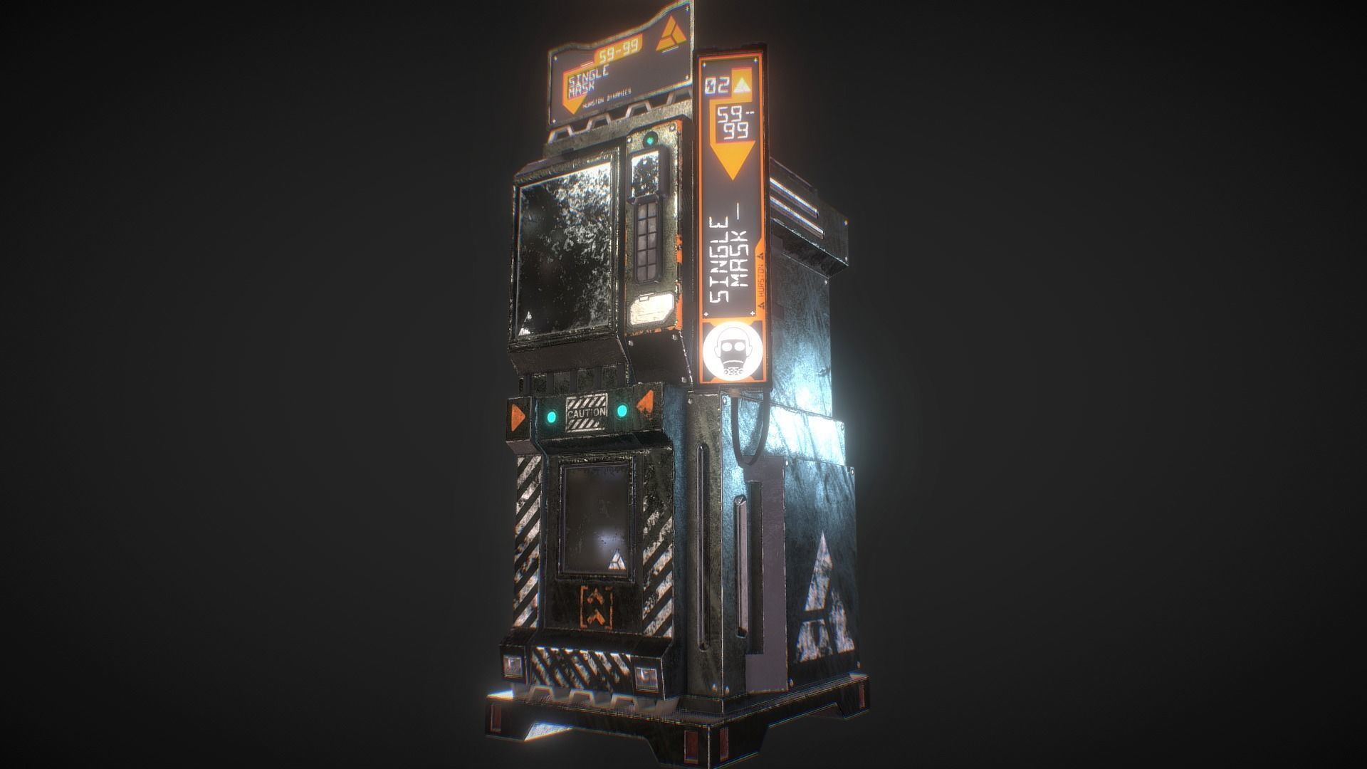 SciFi Vending Machine Low-poly 3D model_6