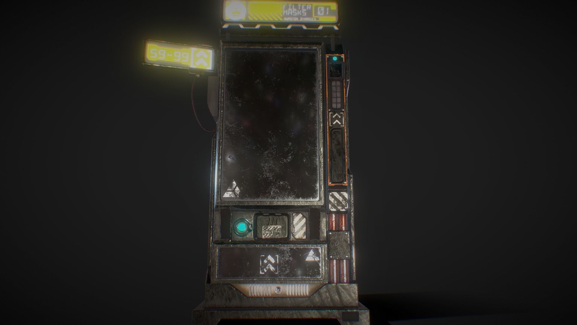 SciFi Vending Machine Low-poly 3D model_4