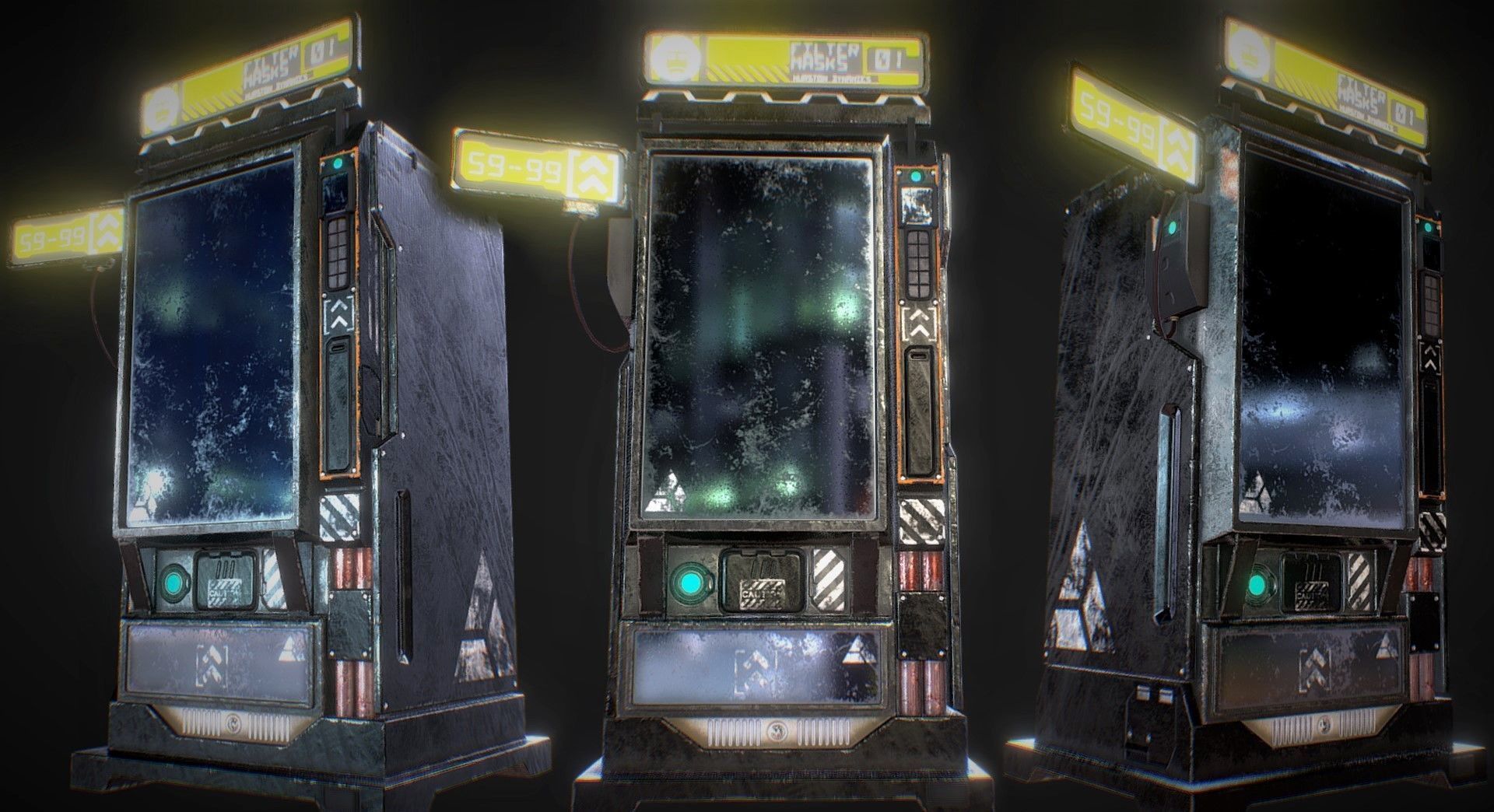 SciFi Vending Machine Low-poly 3D model_1