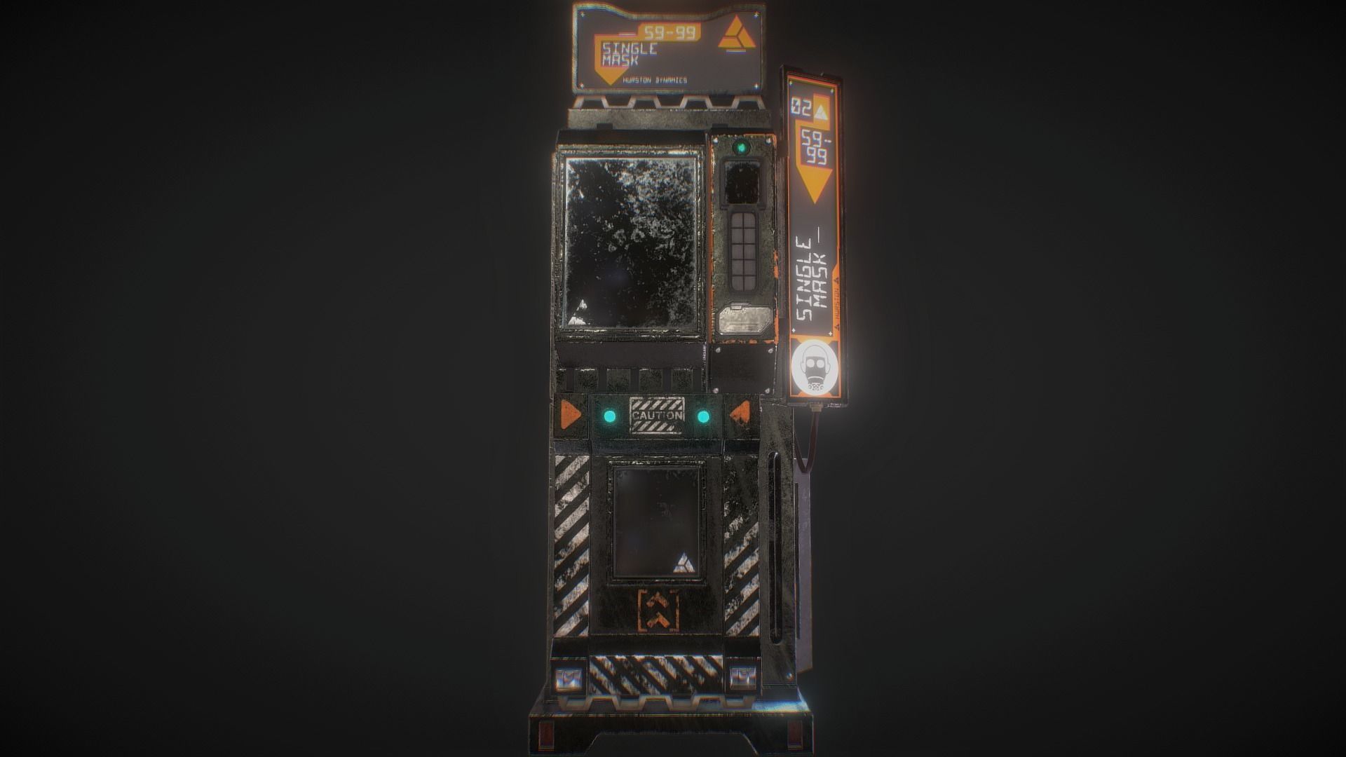 SciFi Vending Machine Low-poly 3D model_7