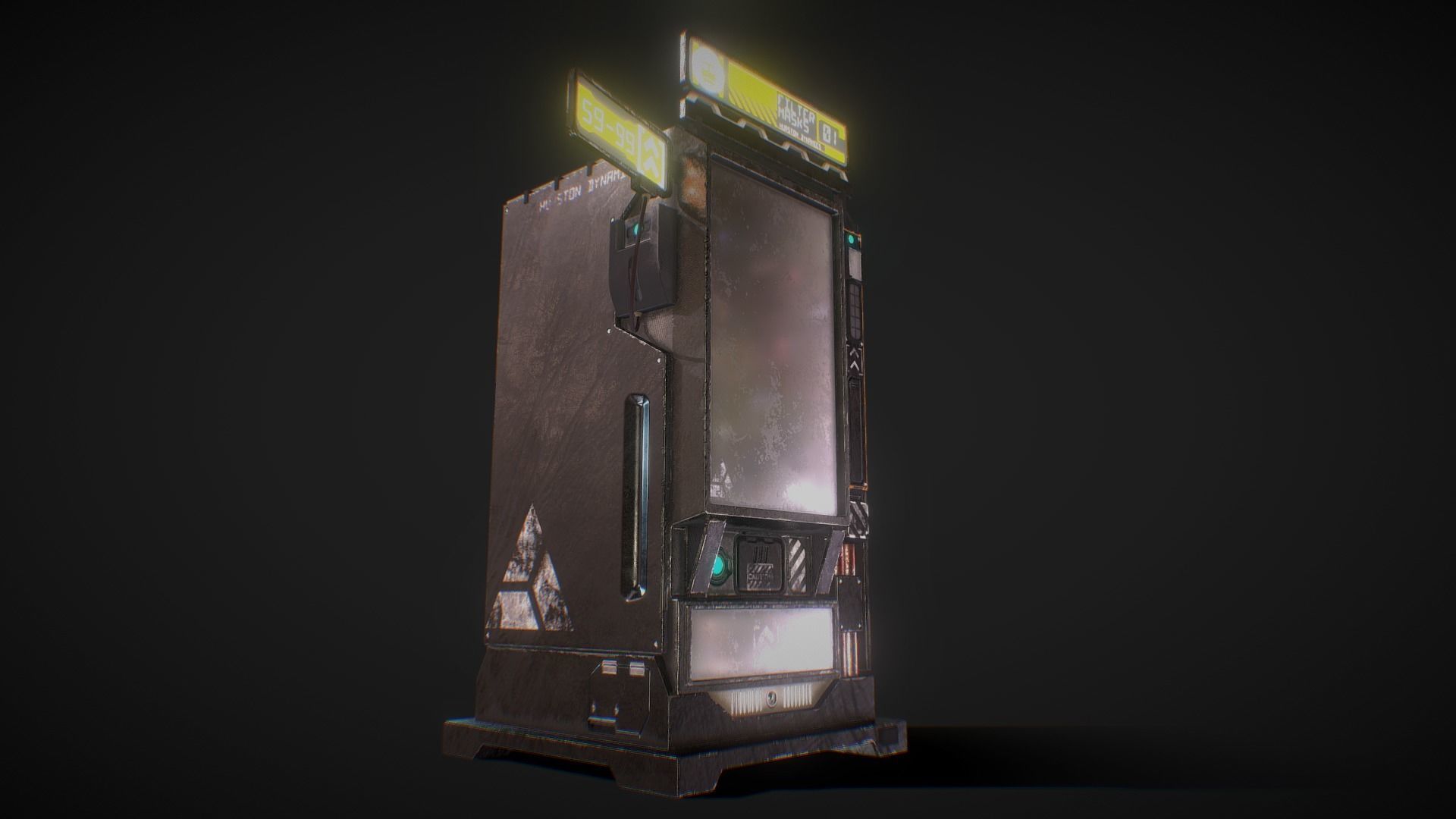 SciFi Vending Machine Low-poly 3D model_5