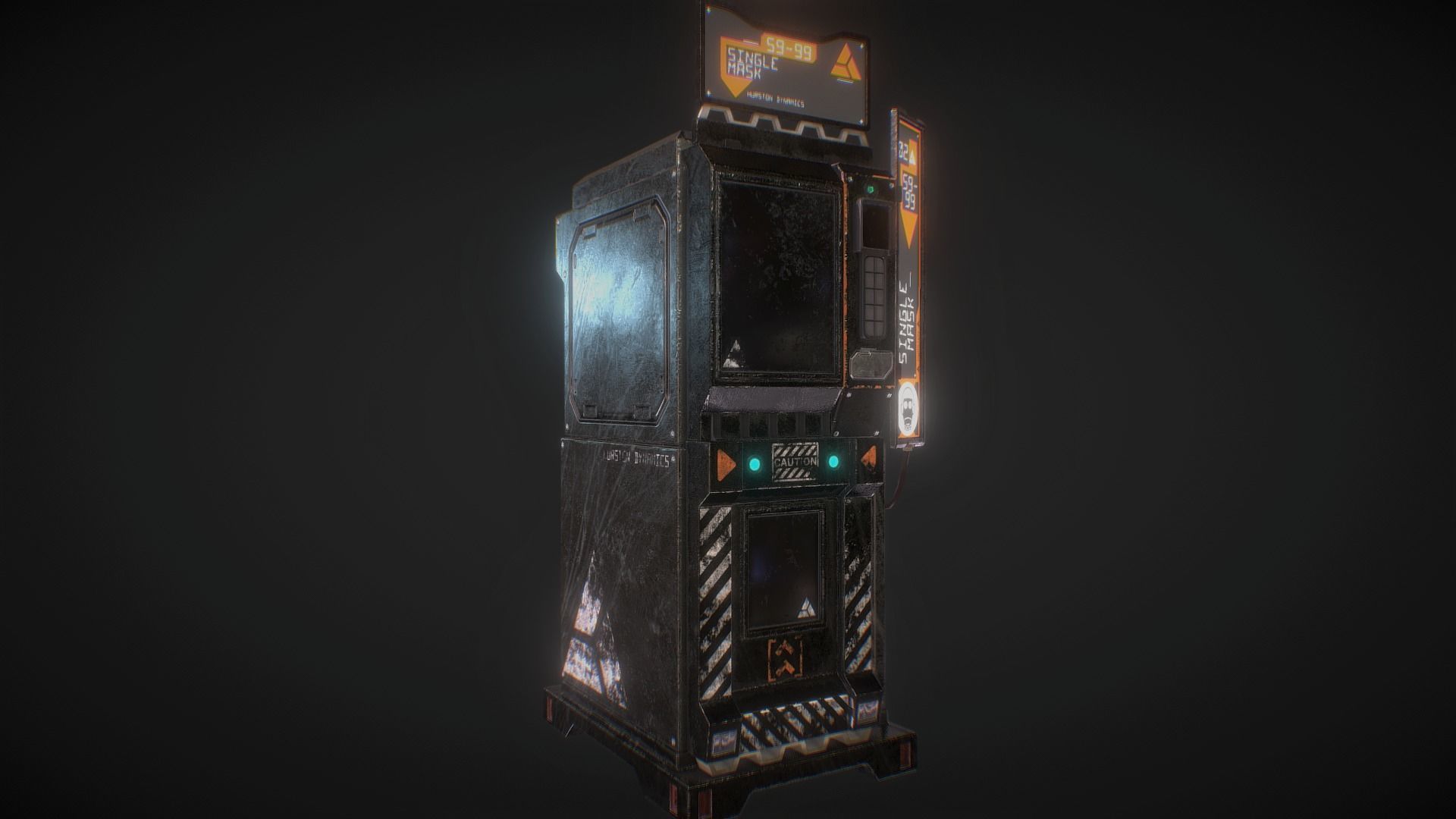 SciFi Vending Machine Low-poly 3D model_8