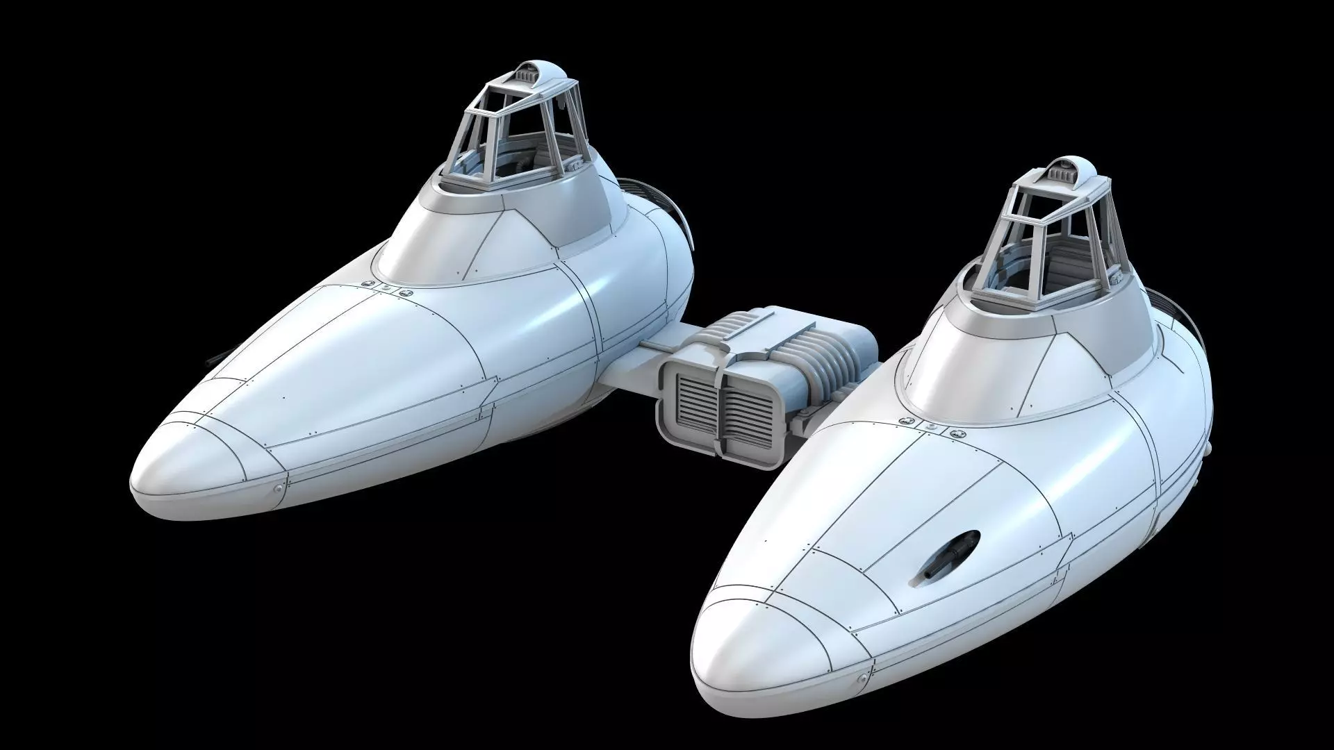 Empire Strick Back Bespin Twin-Pod Cloud Car 3D print model_0
