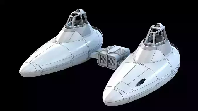 Empire Strick Back Bespin Twin-Pod Cloud Car 3D print model