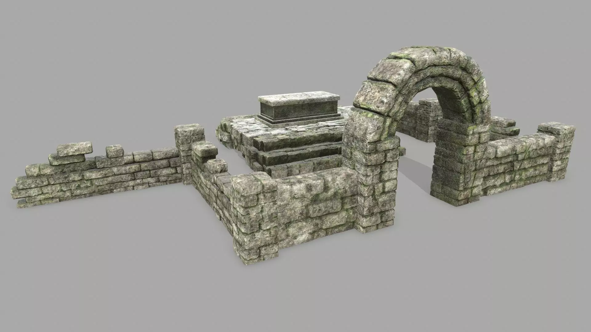 3D model Stone Set arch VR / AR / low-poly | CGTrader