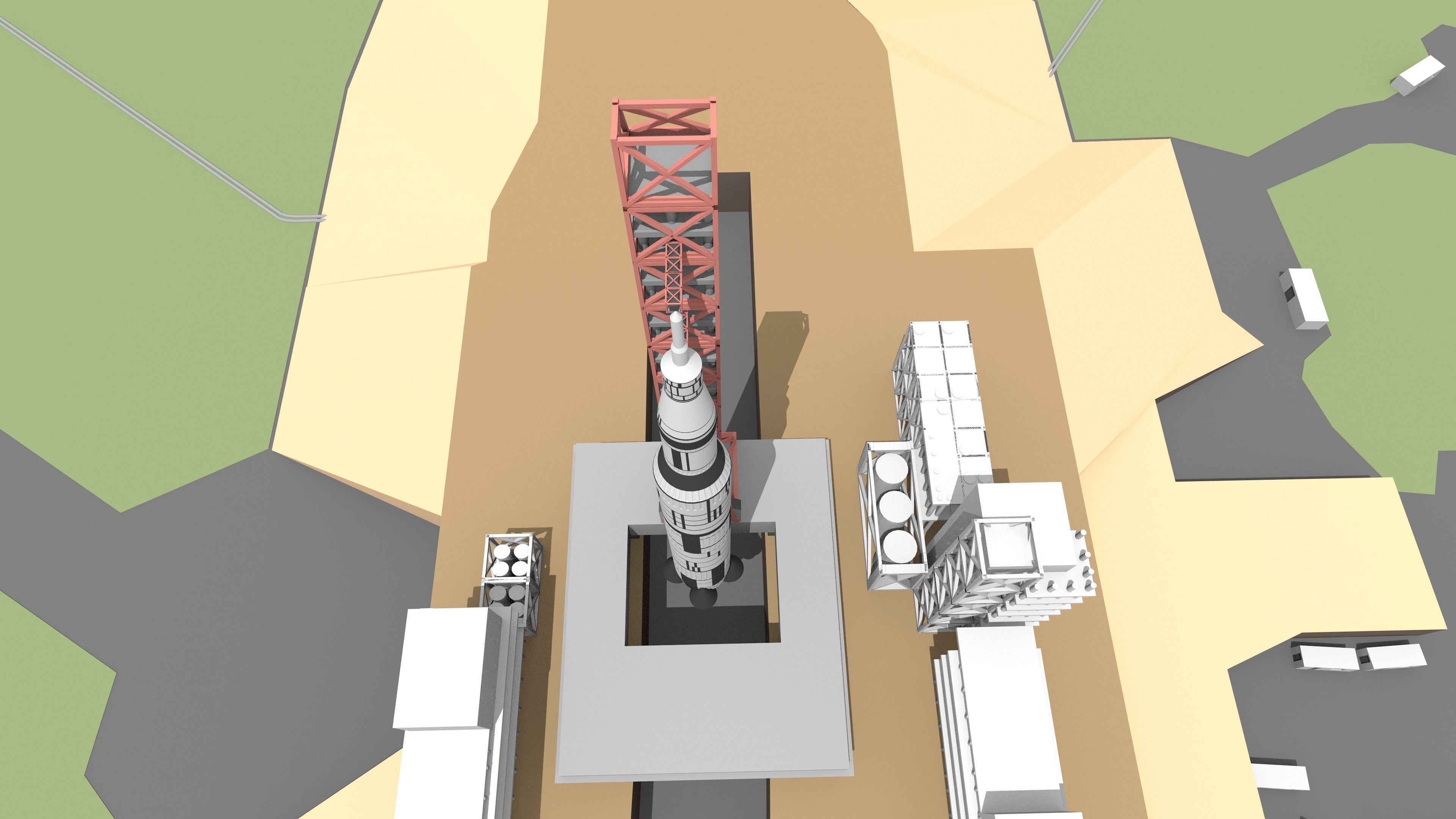 Saturn-5 Free low-poly 3D model_5