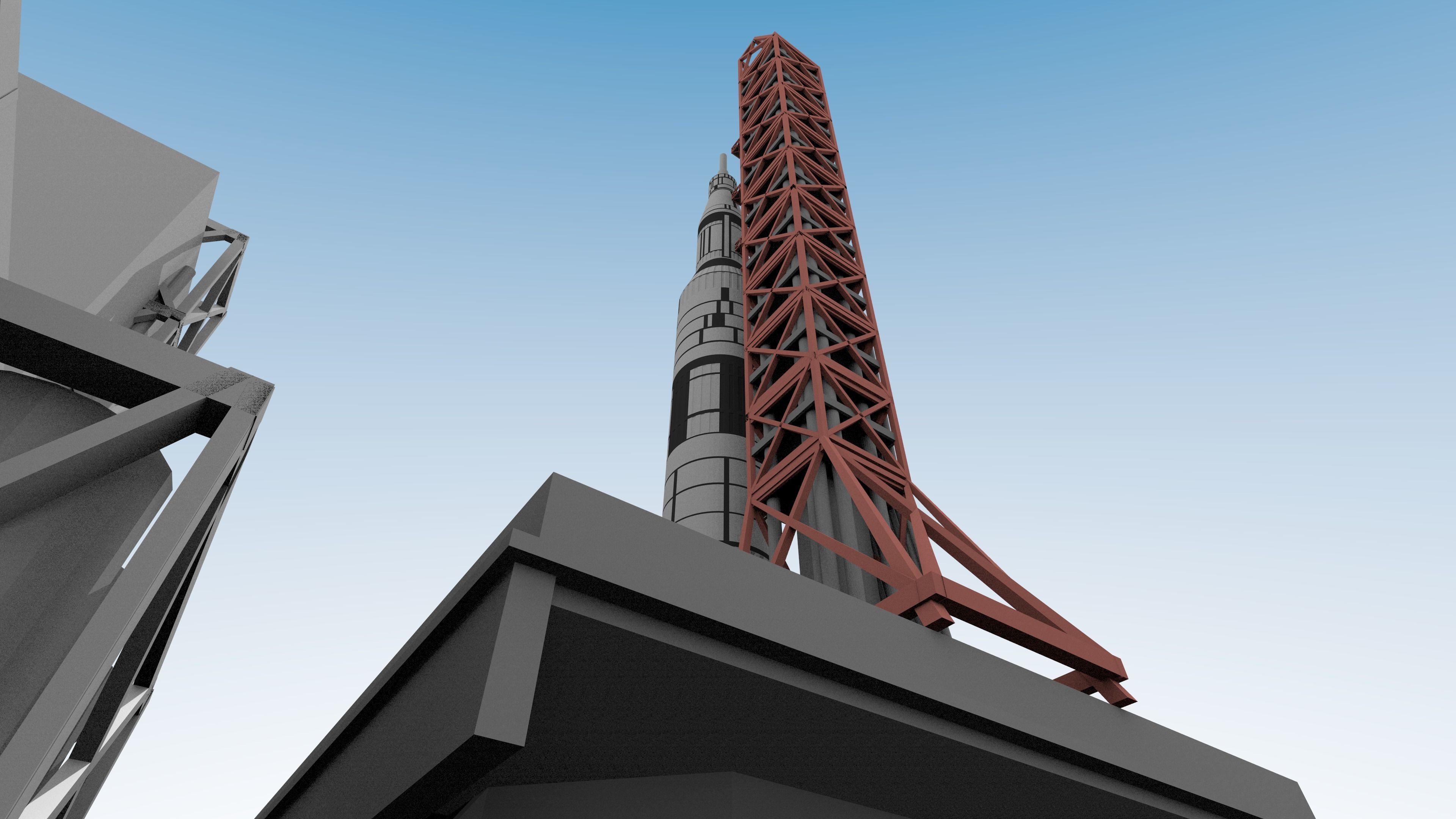 Saturn-5 Free low-poly 3D model_8