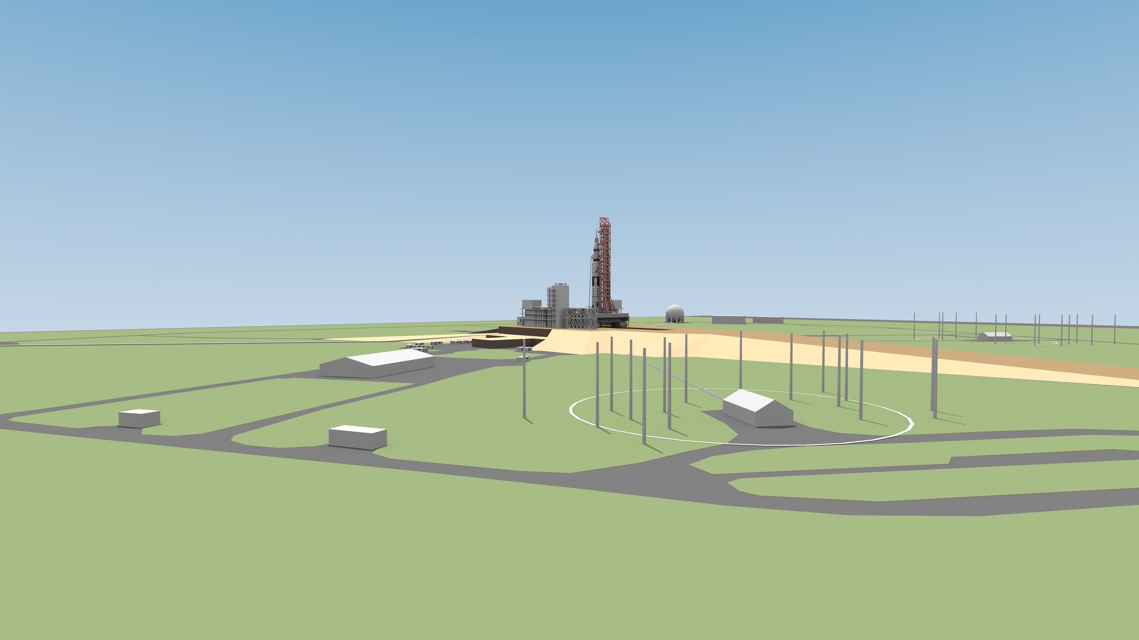 Saturn-5 Free low-poly 3D model_7