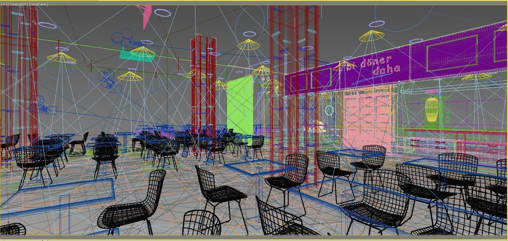 Turkish Doner Restaurant  Low-poly 3D model_7