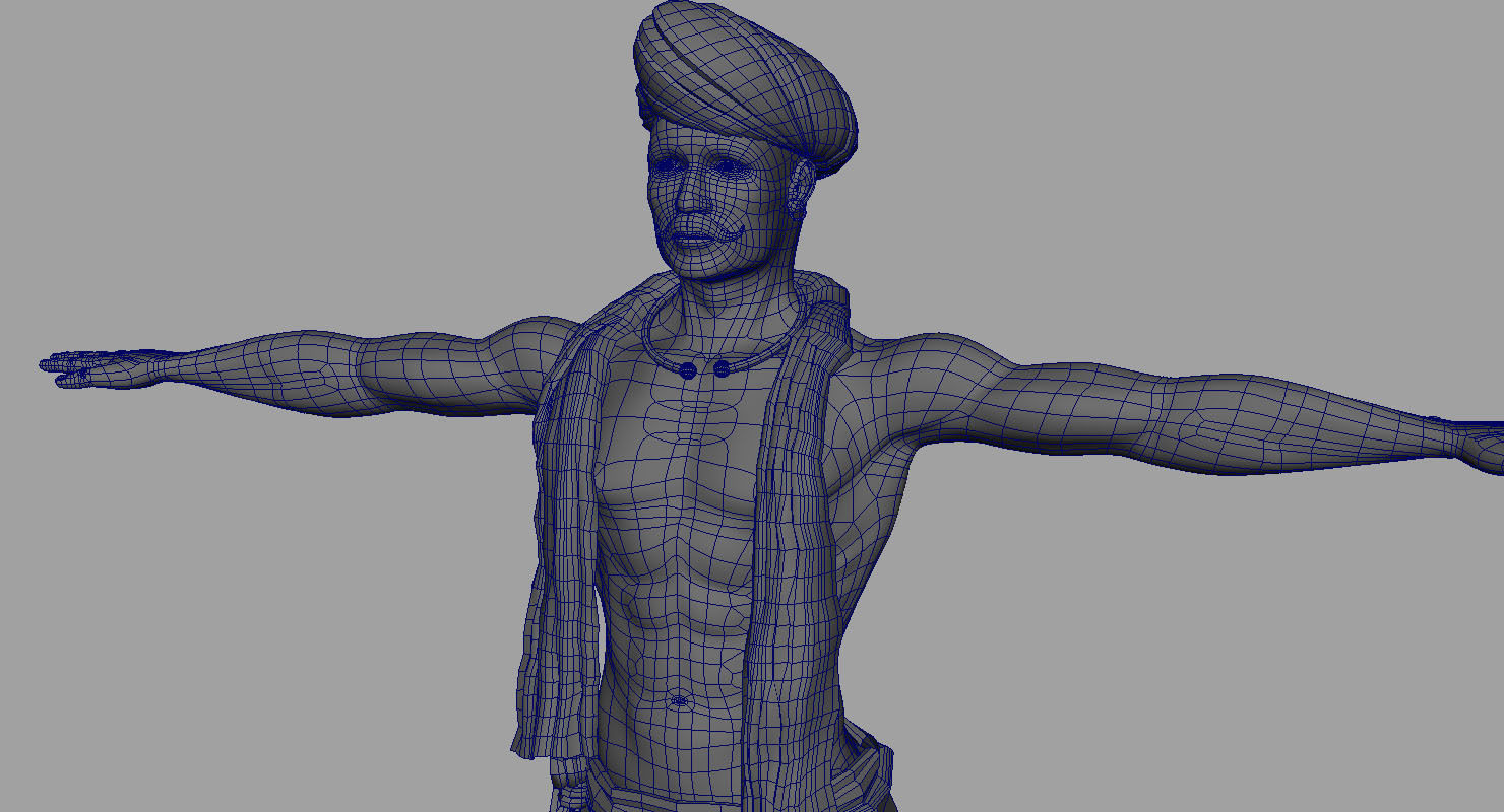 farmer village young man 3d model 3D model_8