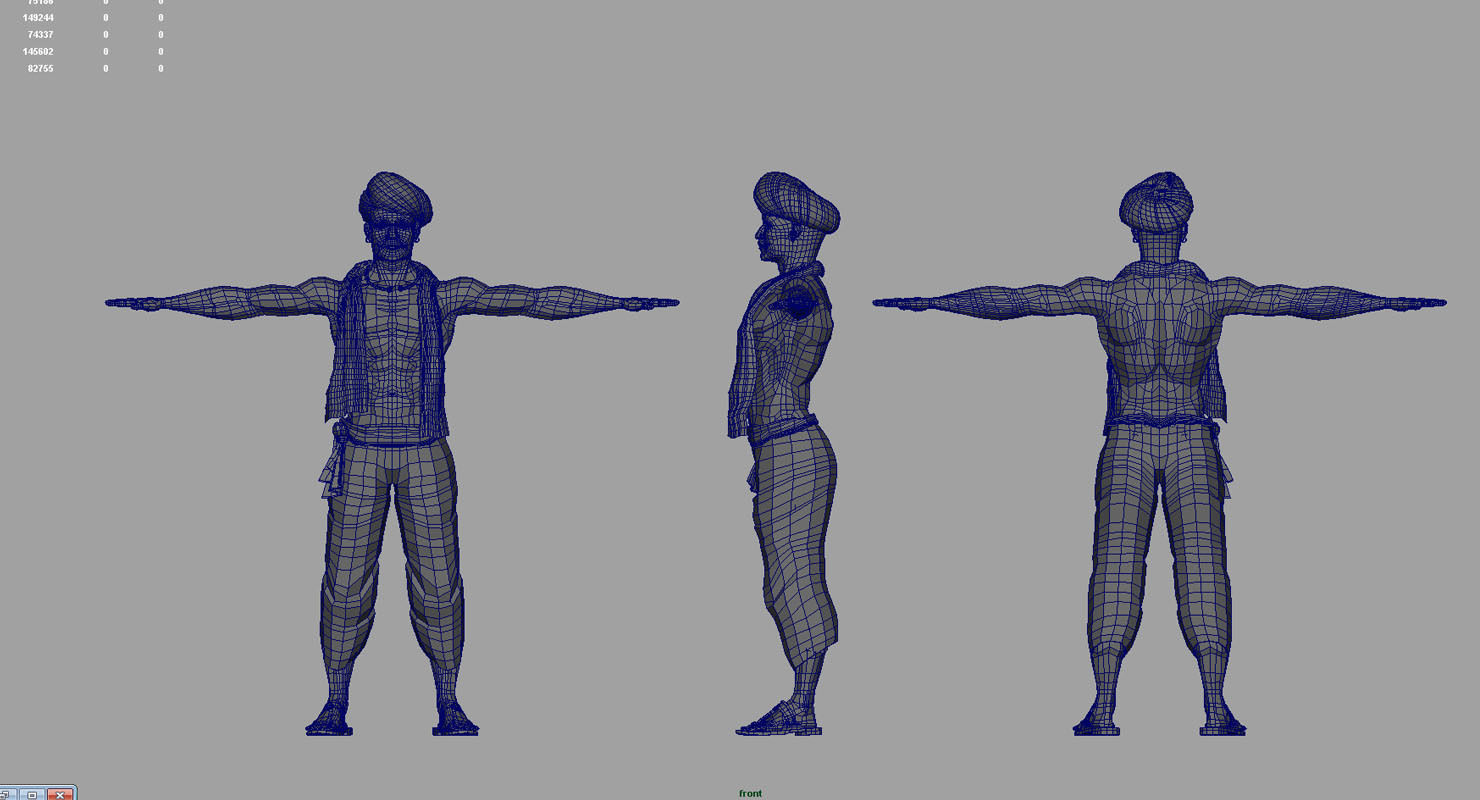 farmer village young man 3d model 3D model_6