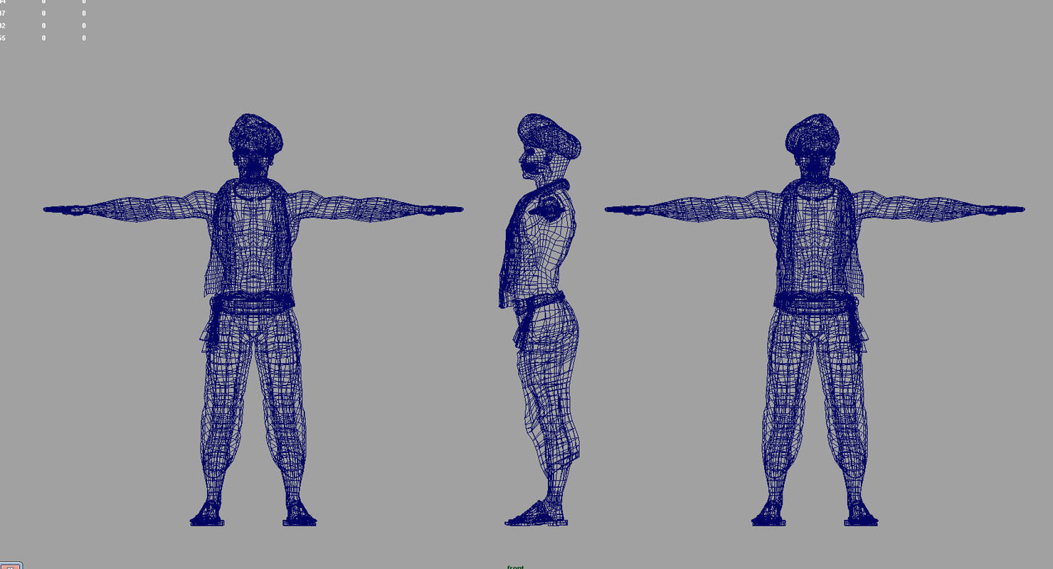 farmer village young man 3d model 3D model_7