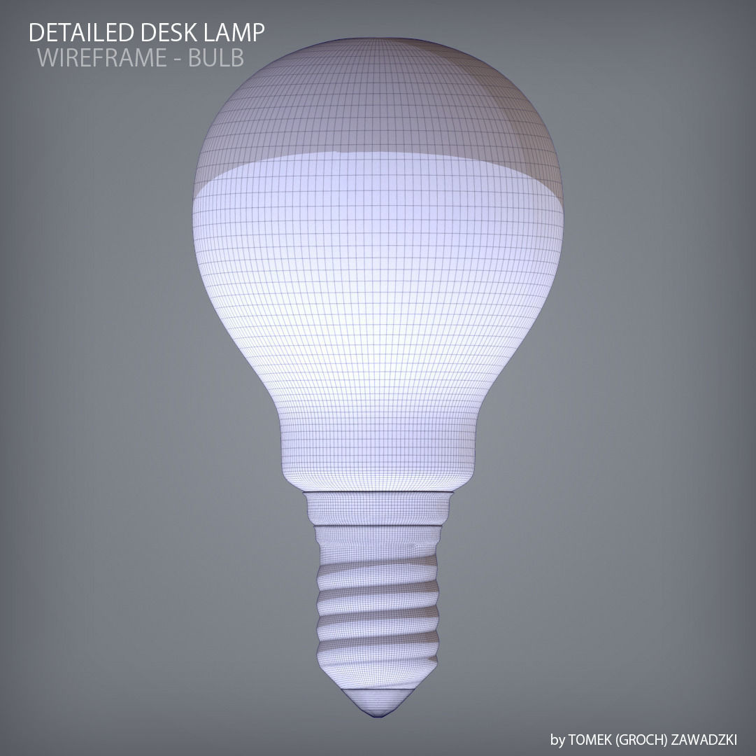 Detailed Desk Lamp 3D model_9