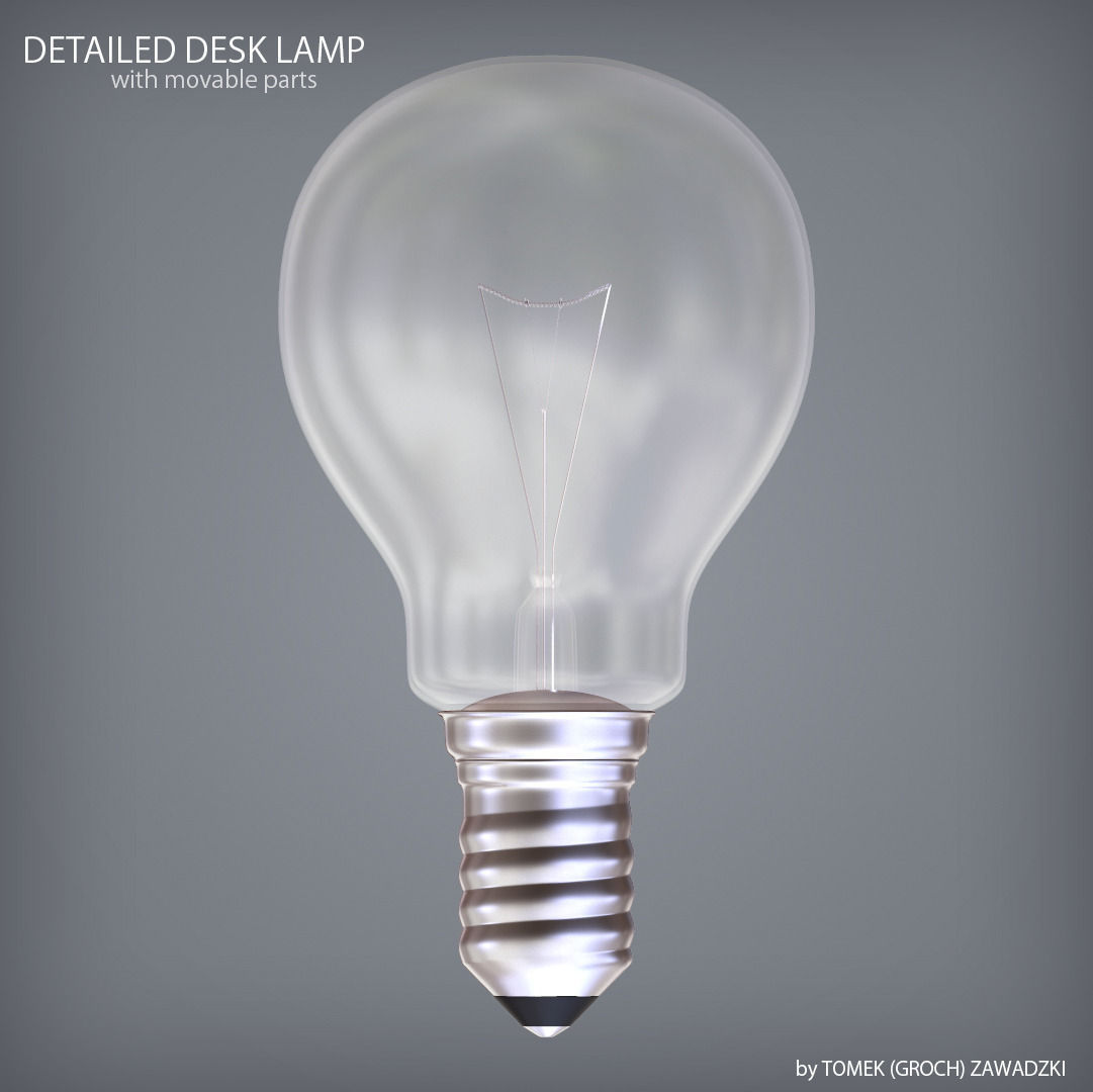 Detailed Desk Lamp 3D model_4