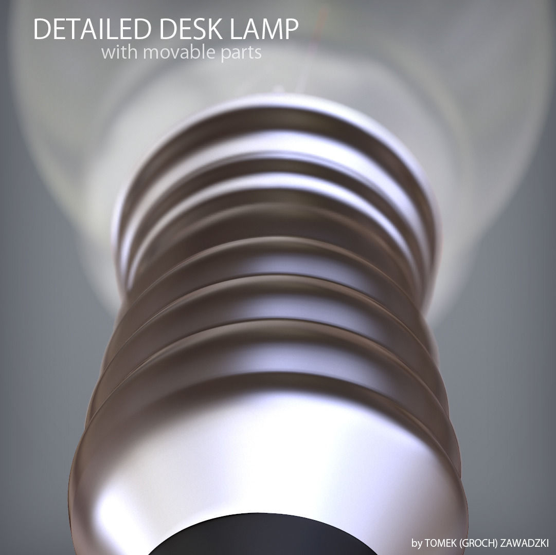 Detailed Desk Lamp 3D model_5
