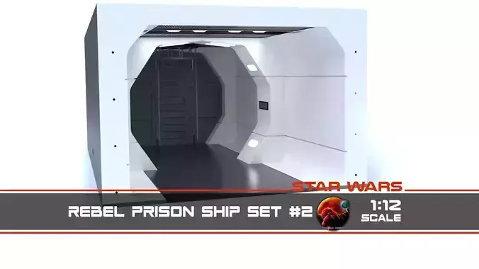 The Mandalorian - Rebel Prison Ship 2 - Small Hallway 1-12 scale 3D print model