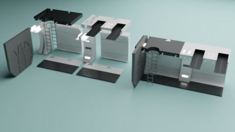 The Mandalorian - Rebel Prison Ship 2 - Small Hallway 1-12 scale 3D print model_7