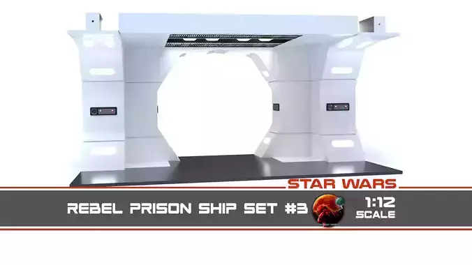 The Mandalorian - Rebel Prison Ship 3 - Crossing 1-12 scale 3D print model