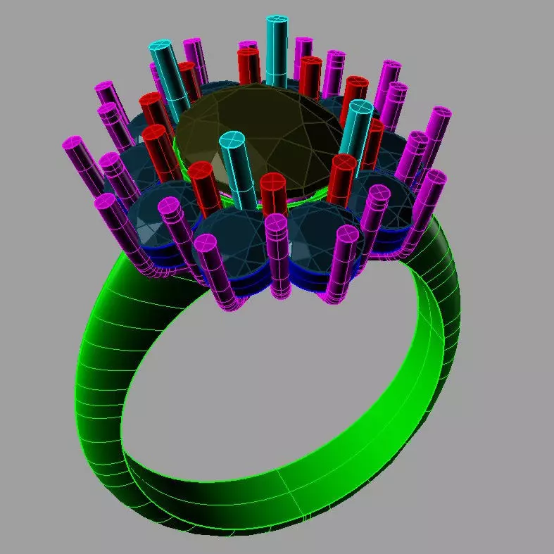 Classic Diana Engagement ring anello cestino an 172 3D print model