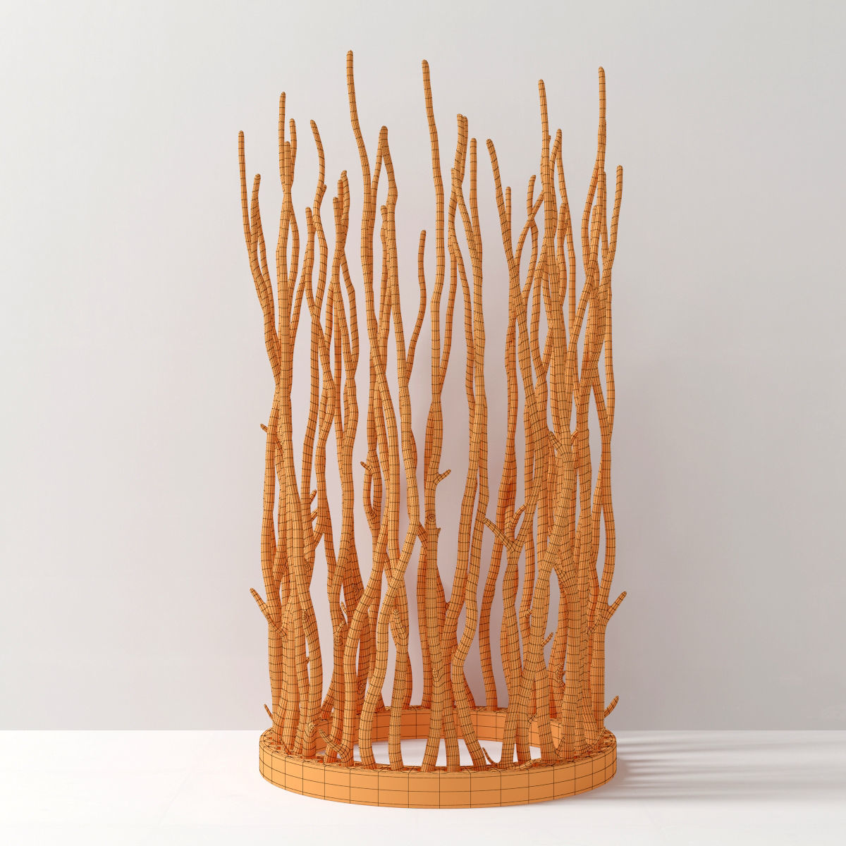 Branch folding screen Ring decor n1 3D model_7