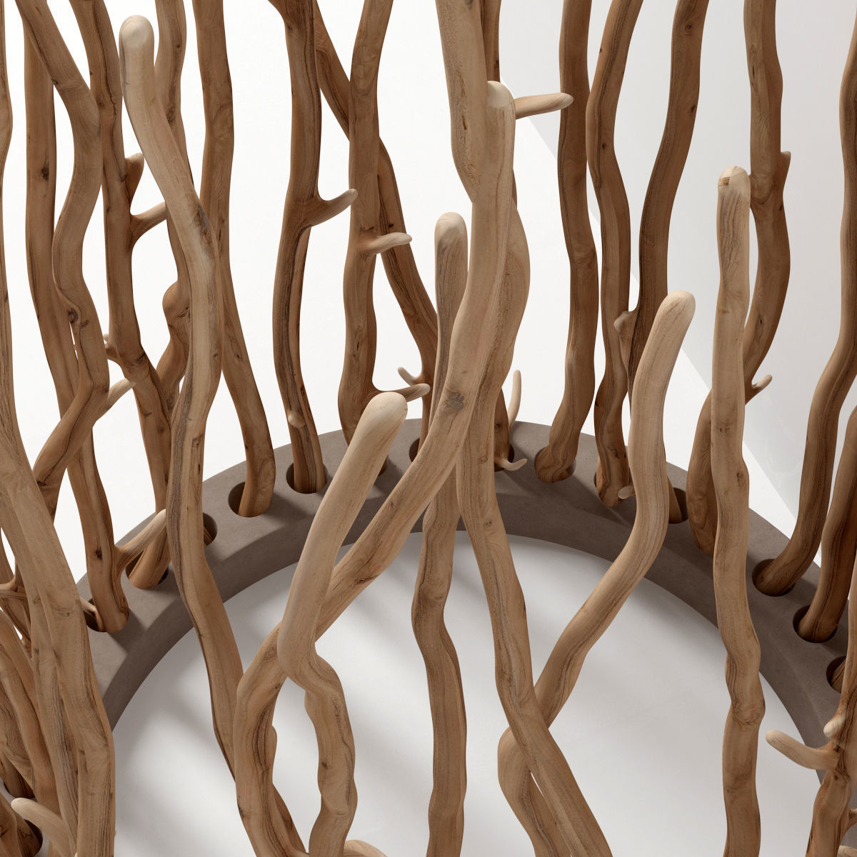 Branch folding screen Ring decor n1 3D model_5