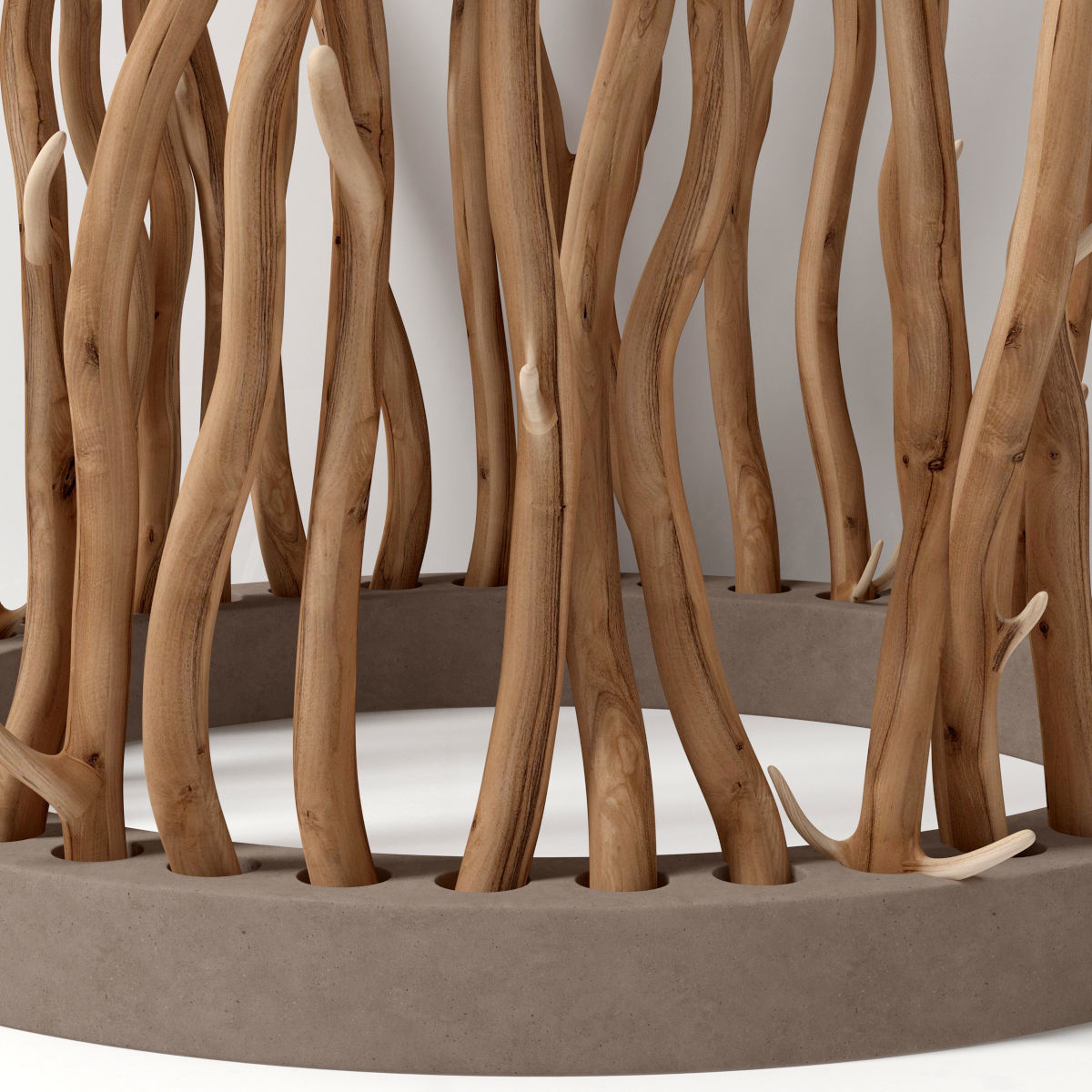 Branch folding screen Ring decor n1 3D model_6