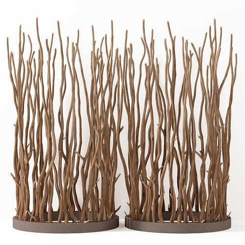 Branch folding screen Ring decor n1 3D model