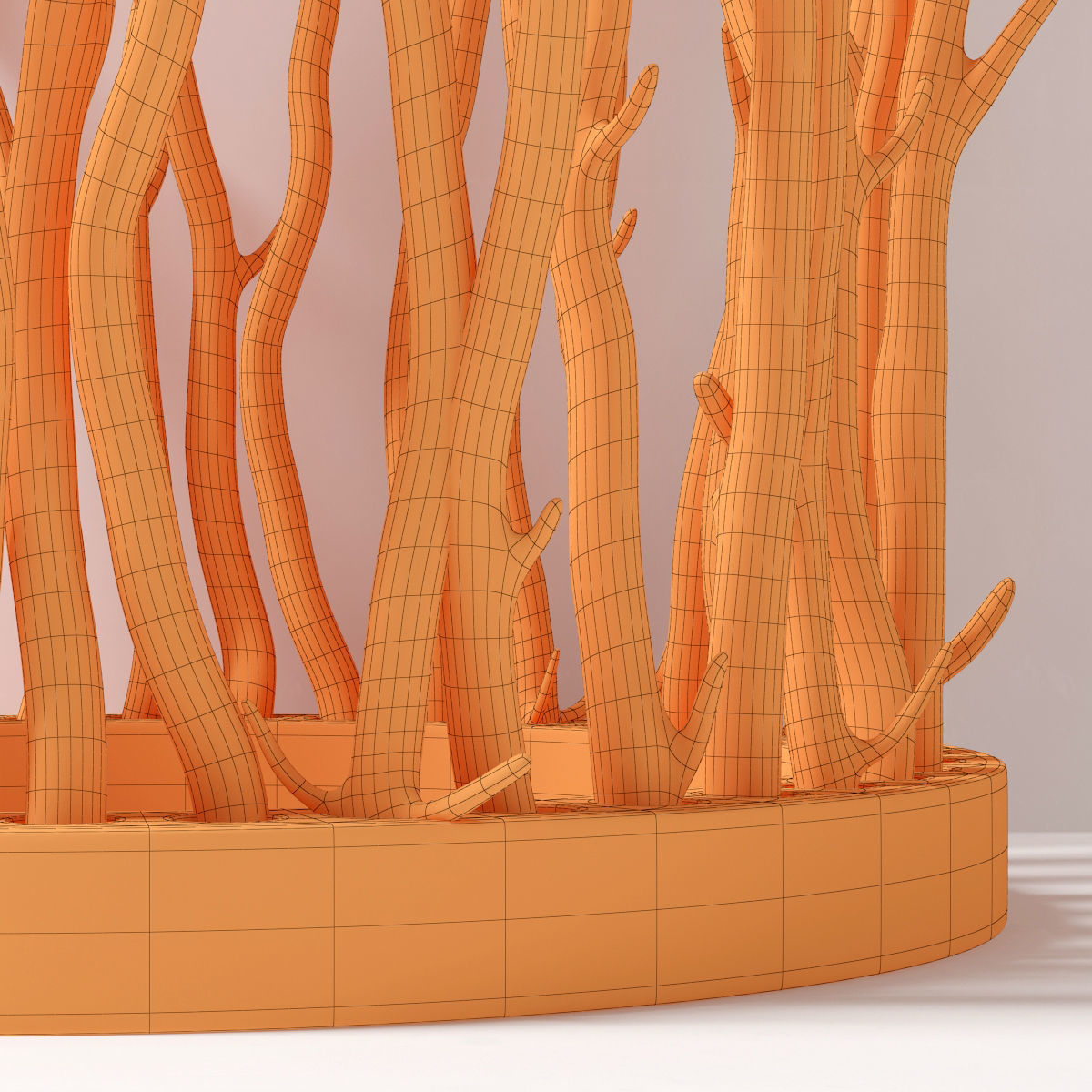 Branch folding screen Ring decor n1 3D model_9