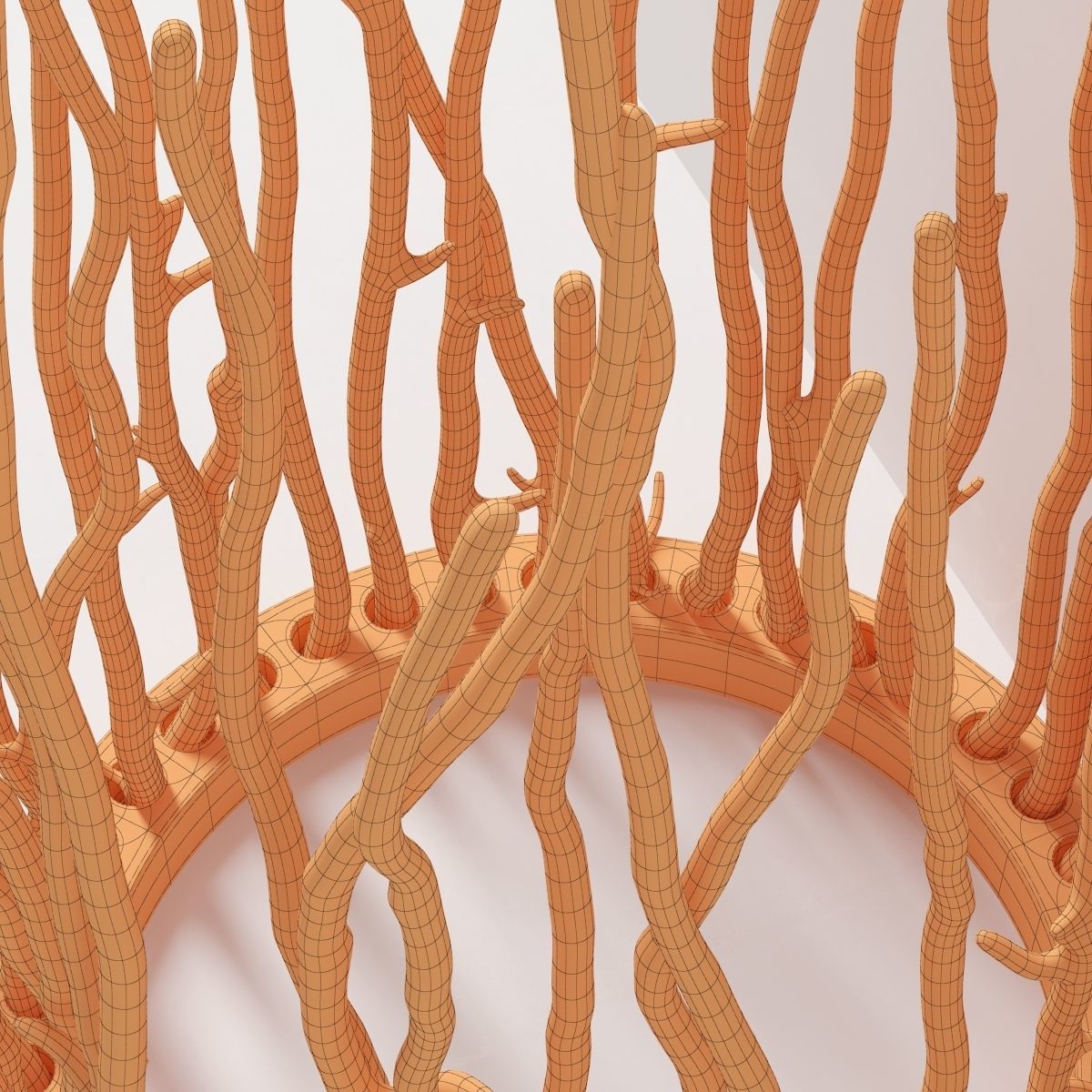 Branch folding screen Ring decor n1 3D model_11