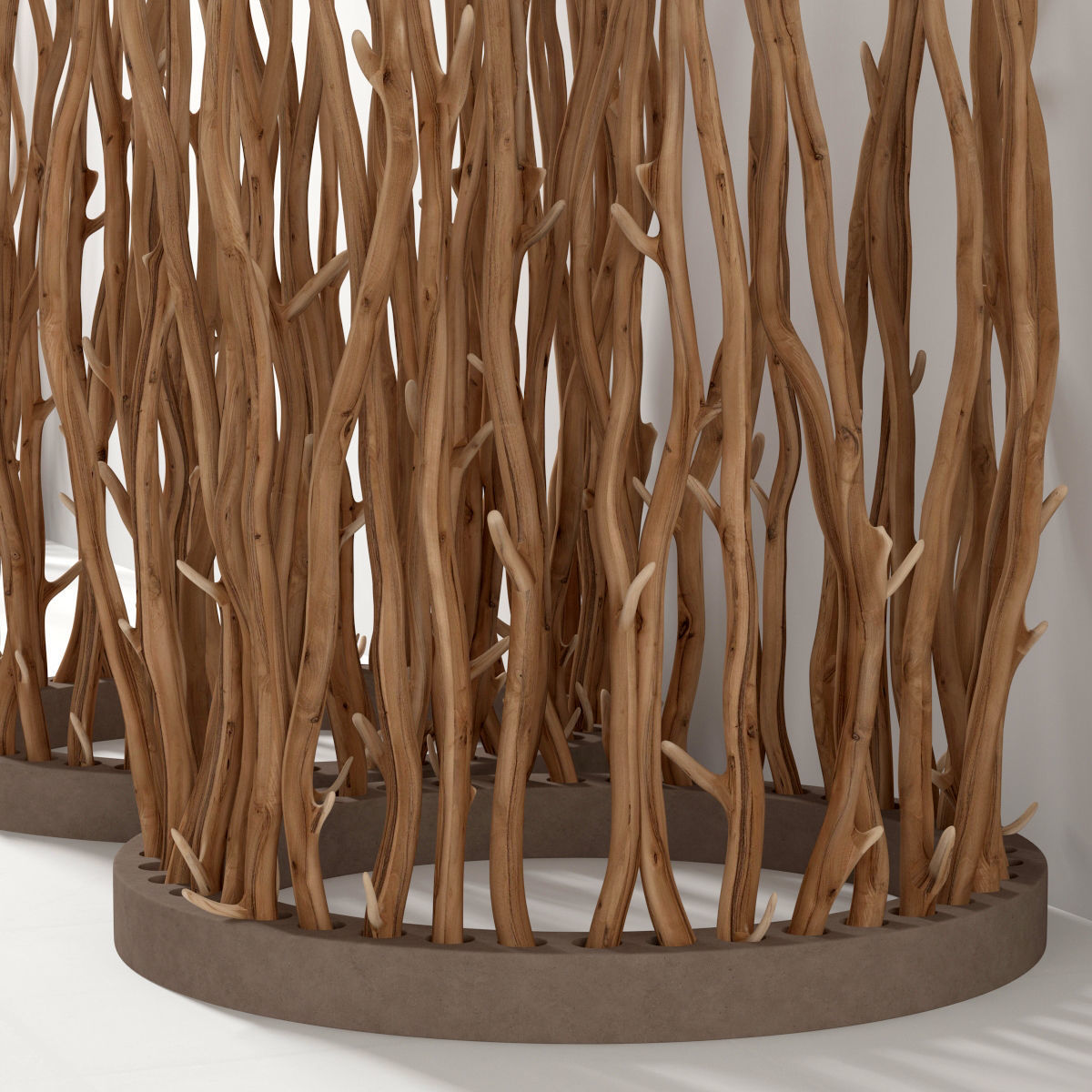 Branch folding screen Ring decor n1 3D model_1