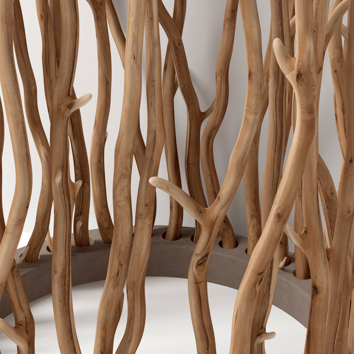 Branch folding screen Ring decor n1 3D model_4