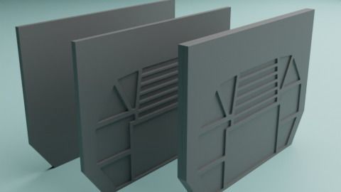 The Mandalorian - Rebel Prison Ship 4 - Cell Hallway 1-12 scale 3D print model_32