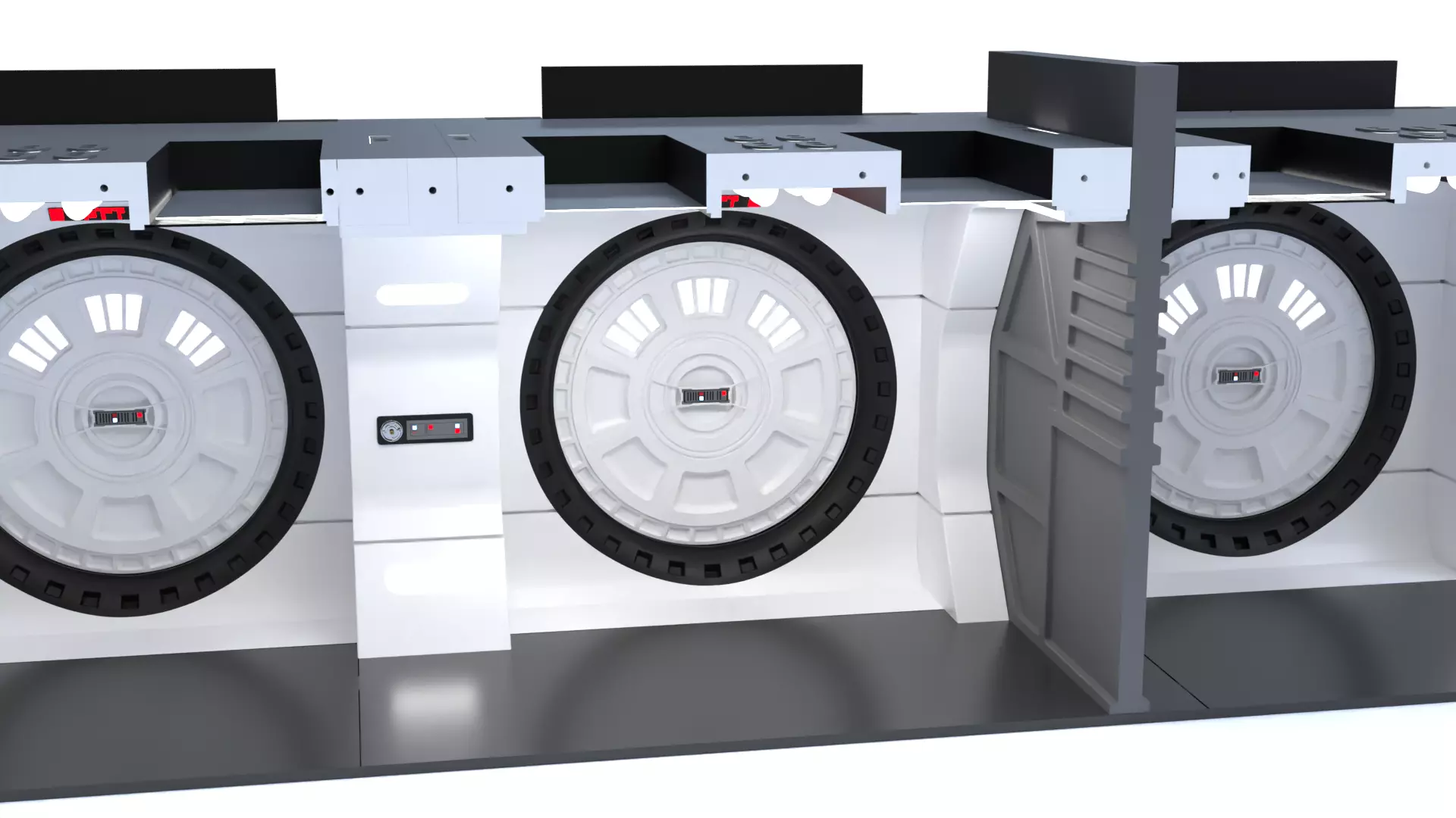 The Mandalorian - Rebel Prison Ship 4 - Cell Hallway 1-12 scale 3D print model_2