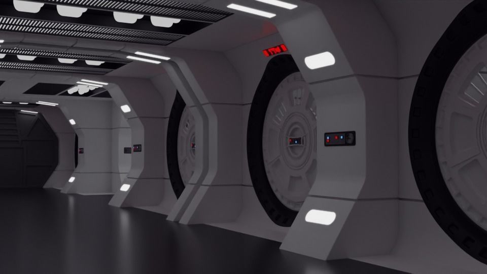 The Mandalorian - Rebel Prison Ship 4 - Cell Hallway 1-12 scale 3D print model_8