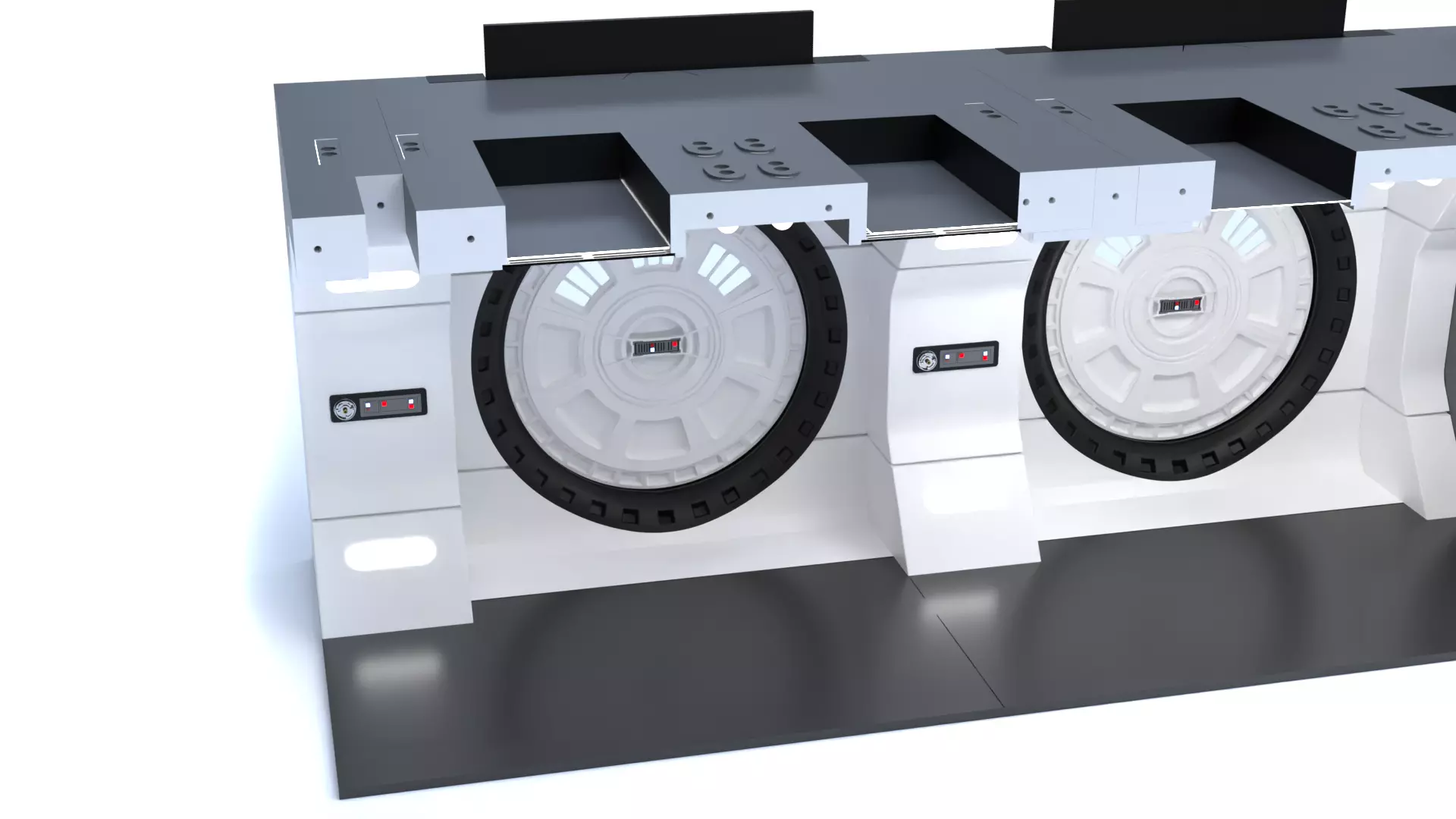 The Mandalorian - Rebel Prison Ship 4 - Cell Hallway 1-12 scale 3D print model_4