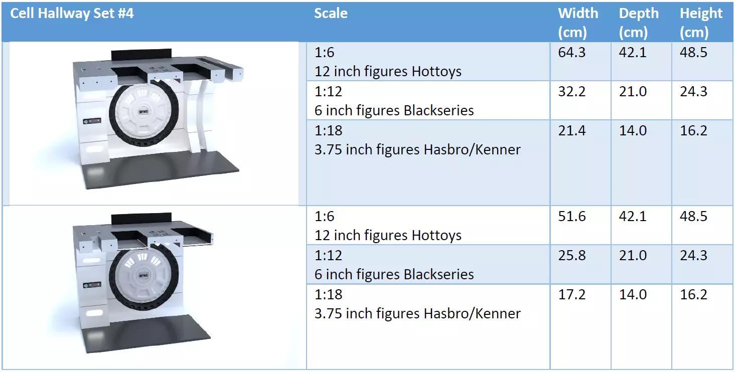 The Mandalorian - Rebel Prison Ship 4 - Cell Hallway 1-12 scale 3D print model_43