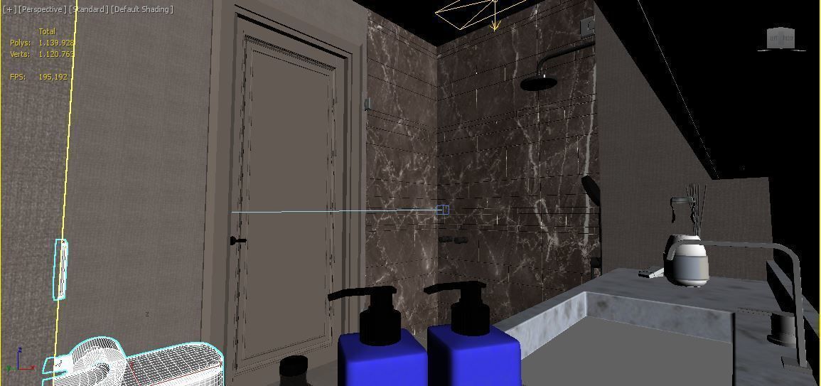 Modern Bathroom Scene  Low-poly 3D model_3